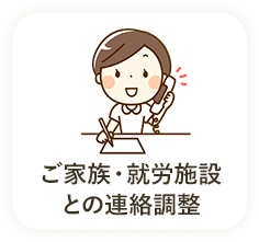 ご家族・就労施設との連絡調整
